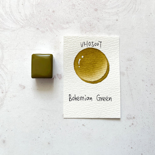 Aquarellfarbe mit Honig Böhmisch Grün