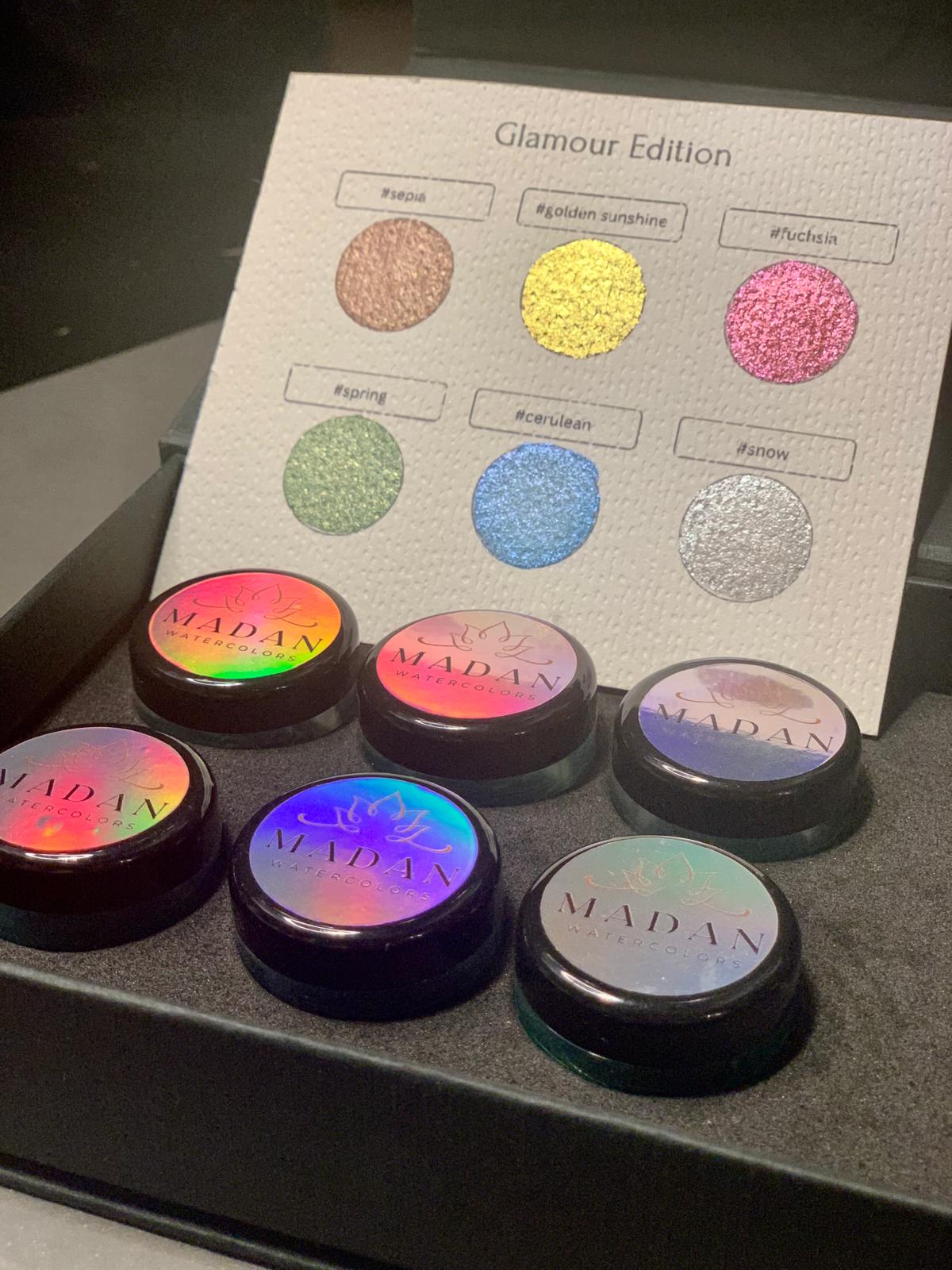 Glamour Aquarellfarben im 6er-Set