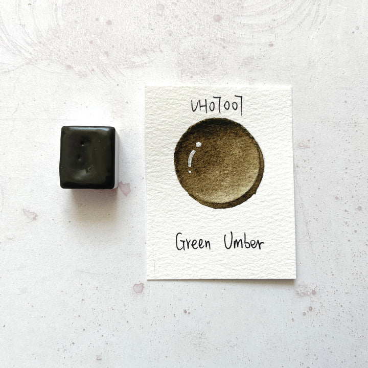 Aquarellfarbe mit Honig Grüne Umbra