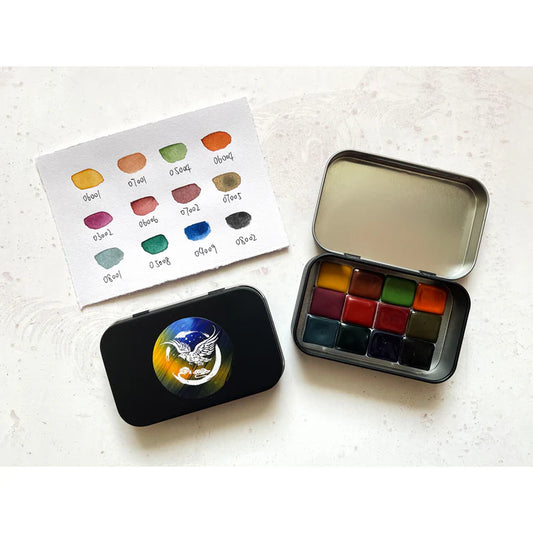 Aquarellfarben mit Honig 12-er Set "Herbst" mit Box