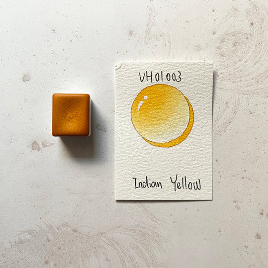 Aquarellfarbe mit Honig Indischgelb