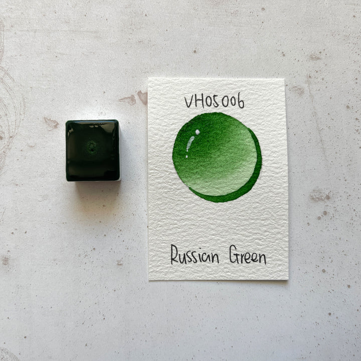 Aquarellfarbe mit Honig Russischgrün