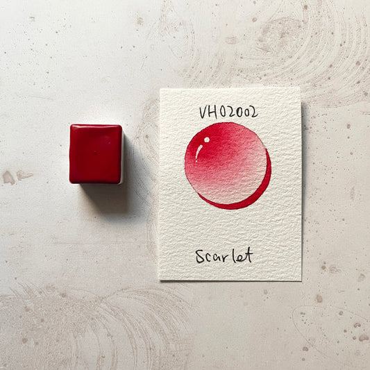 Aquarellfarbe mit Honig Scharlachrot