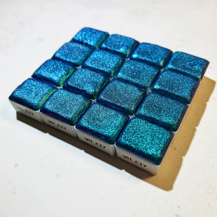 Aquarellfarbe Chamäleon Türkis-Ultramarinblau