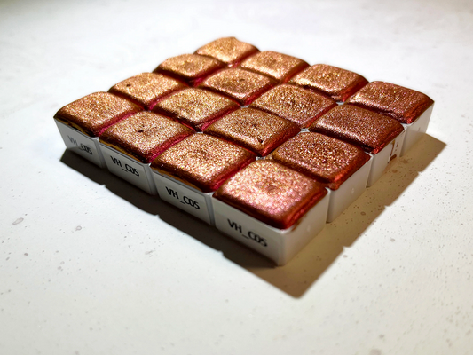 Aquarellfarbe Chamäleon Rosa-Orange