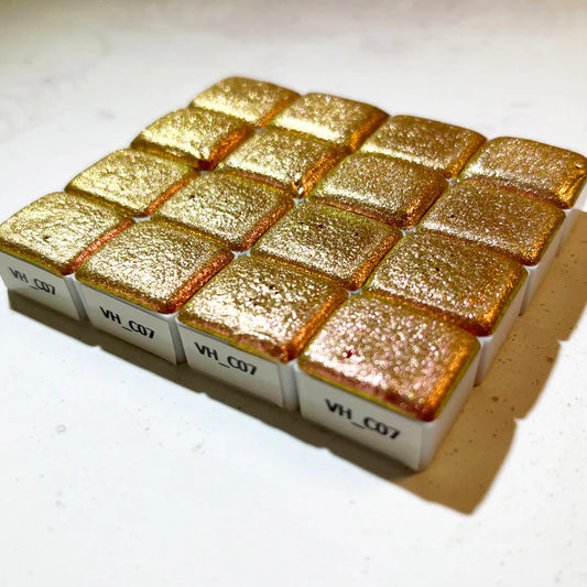 Aquarellfarbe Chamäleon Pink-Gold