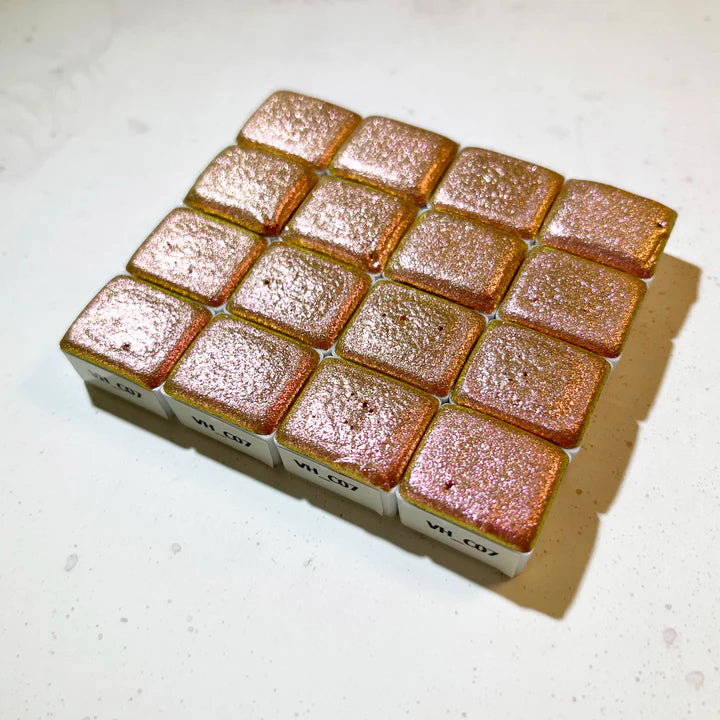 Aquarellfarbe Chamäleon Pink-Gold