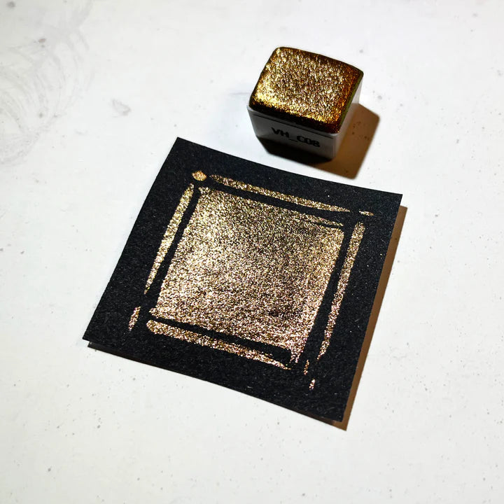 Aquarellfarbe Chamäleon Korallengold