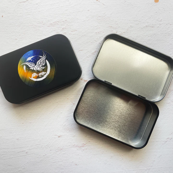 Metalldose mit Logo VH-Aquarell
