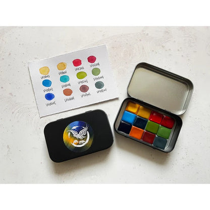 Aquarellfarben mit Honig 12-er Set mit Box