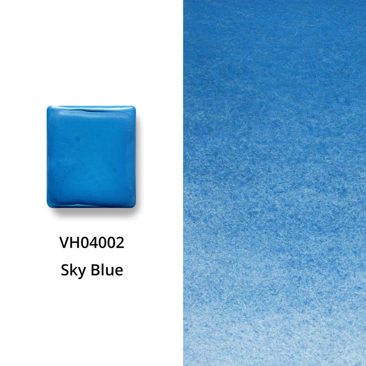Aquarellfarbe mit Honig Himmelblau