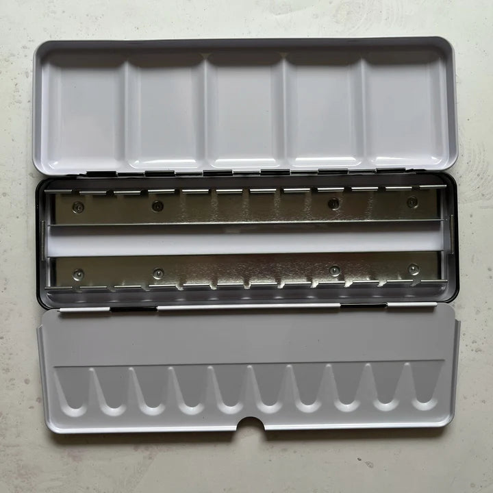Aquarell-Leerkasten - für 24 halbe Näpfchen